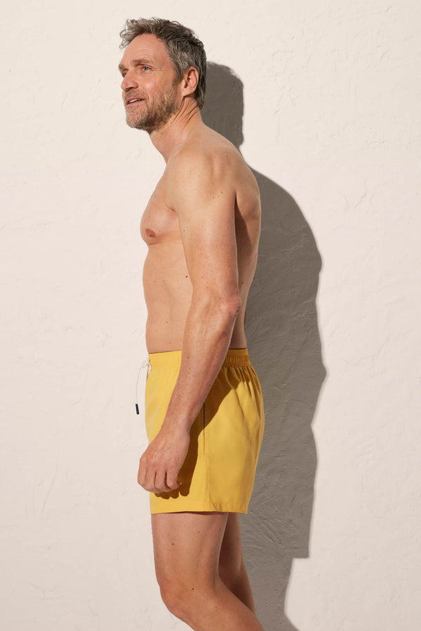 Basic plain yellow swimsuit