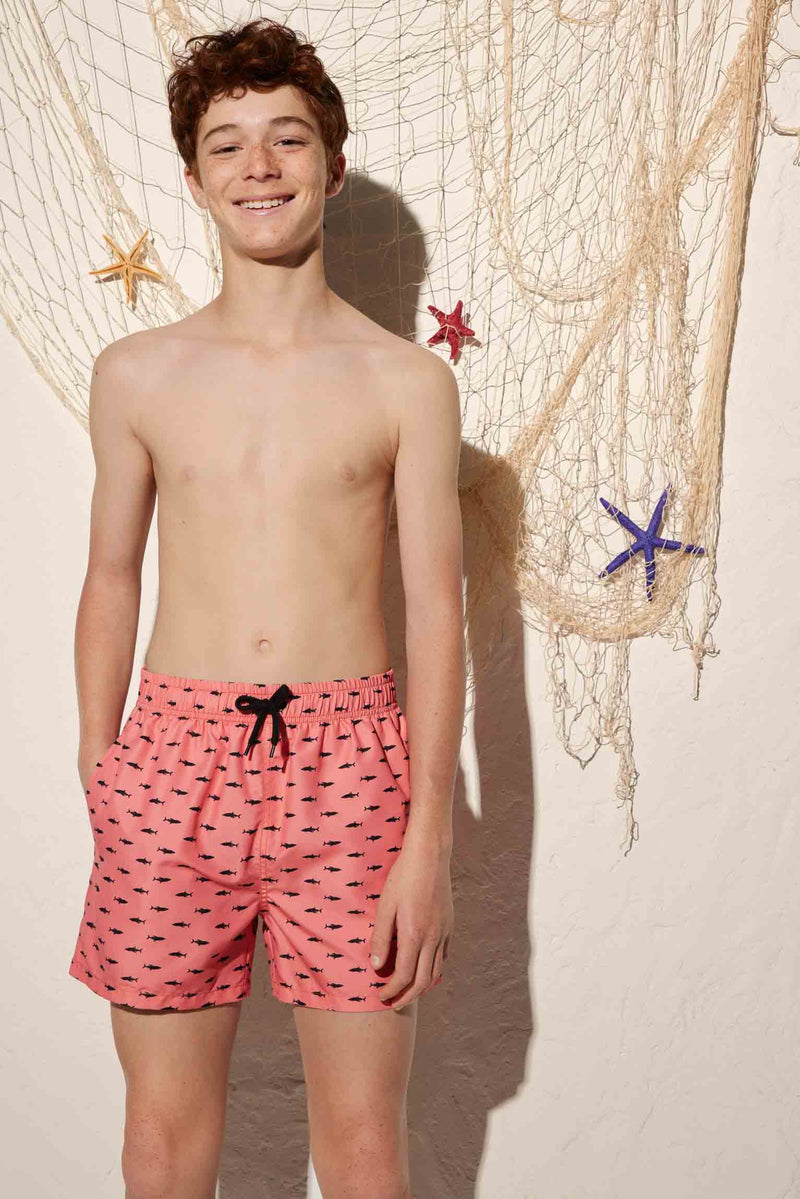 Shark print youth swimsuit