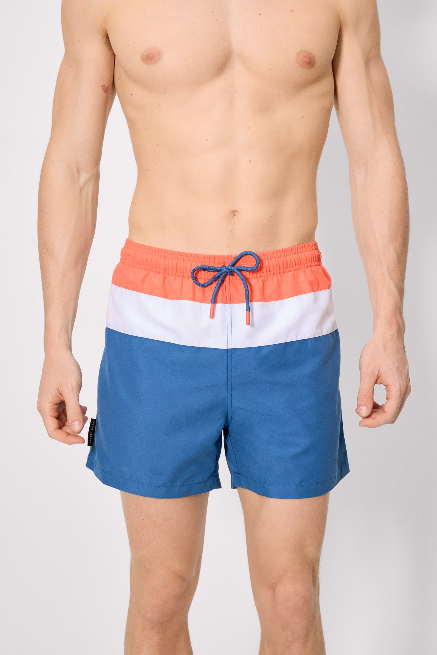 Bañador medio estampado rayas multicolor - Ysabel Mora