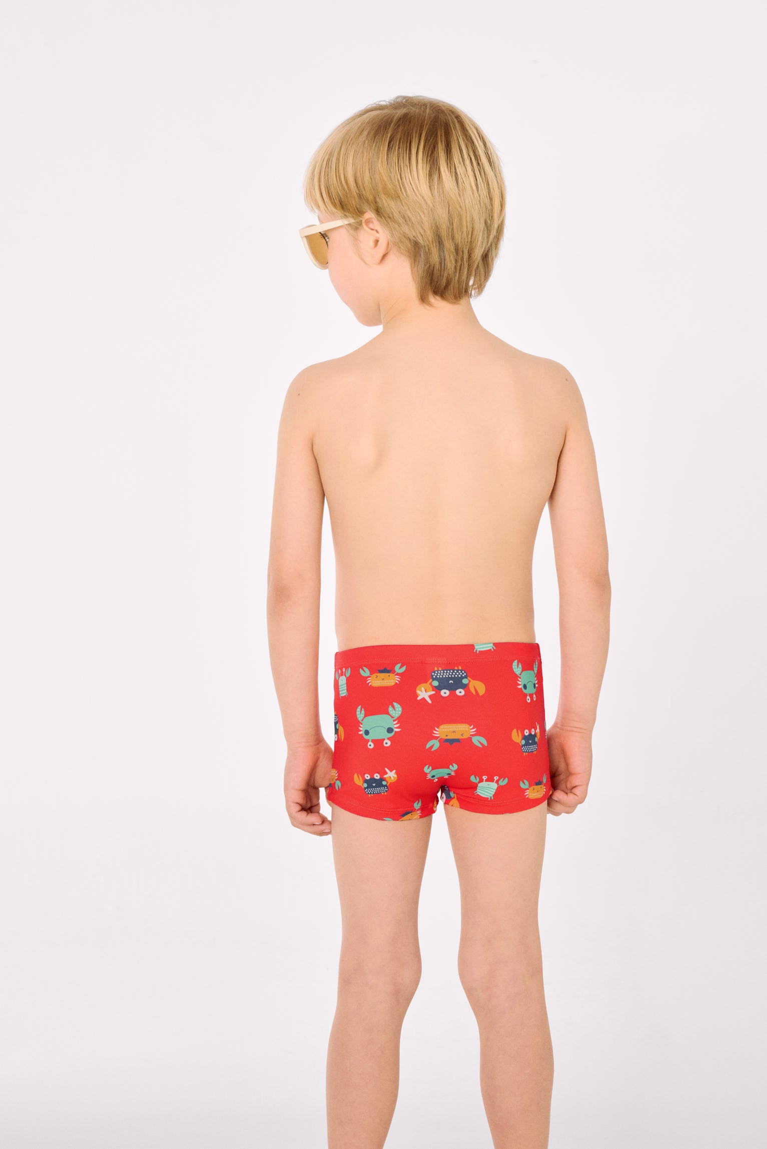 Bañador bóxer niño estampado cangrejos