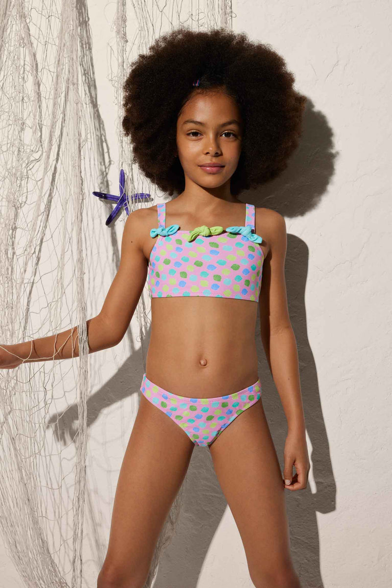 Girl's shell print bikini