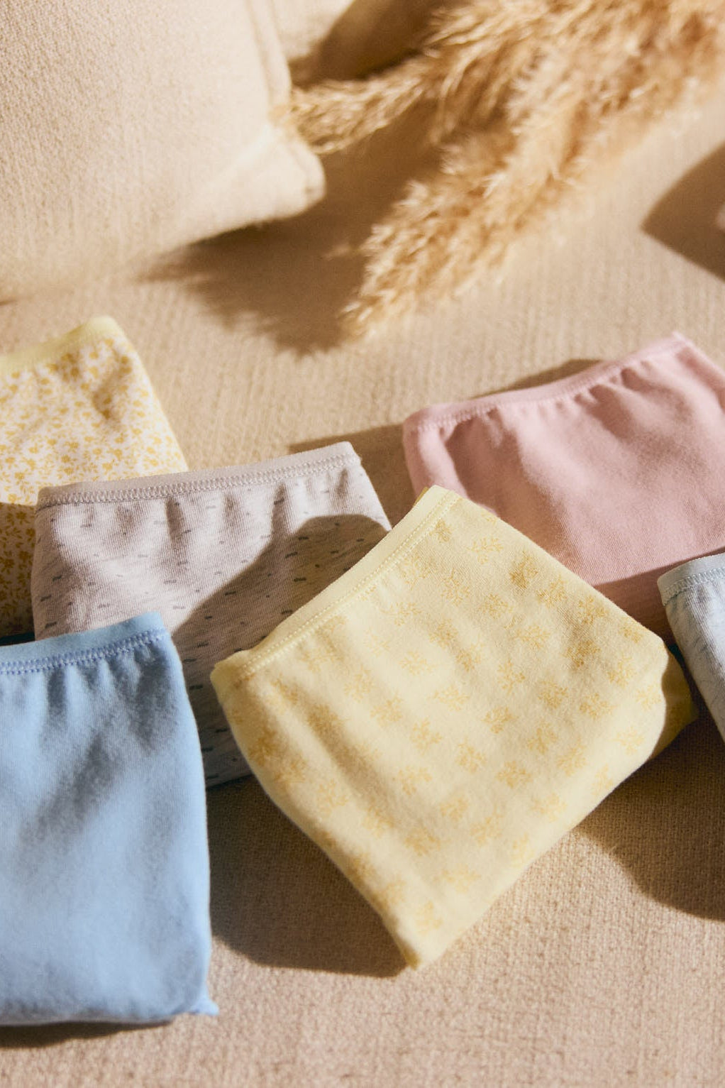 Pack de 6 bragas midi lisas y estampadas