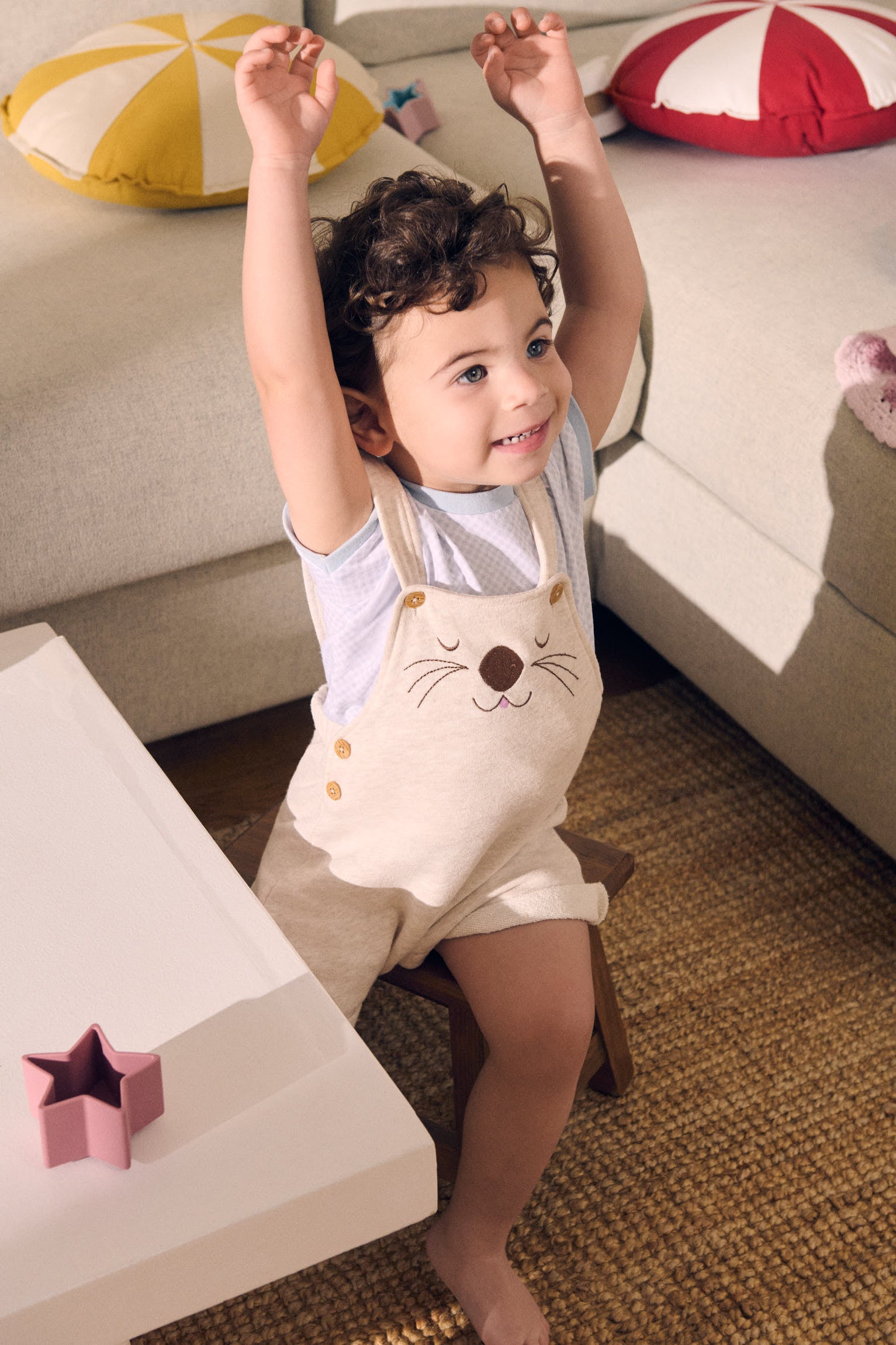 Conjunto bebé manga corta estampado  oso