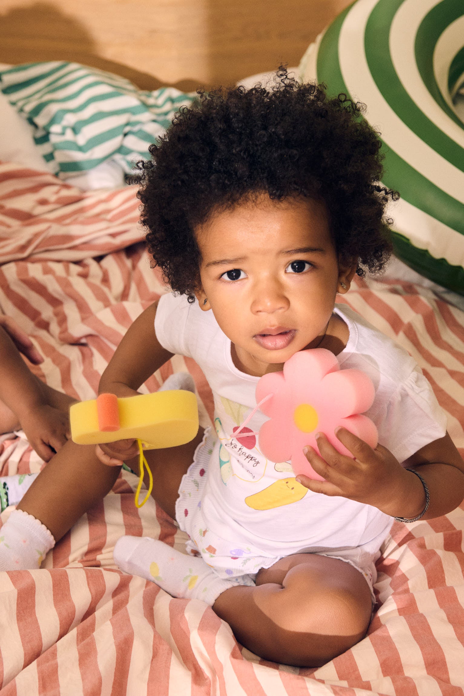 Conjunto bebé manga corta estampado verduras