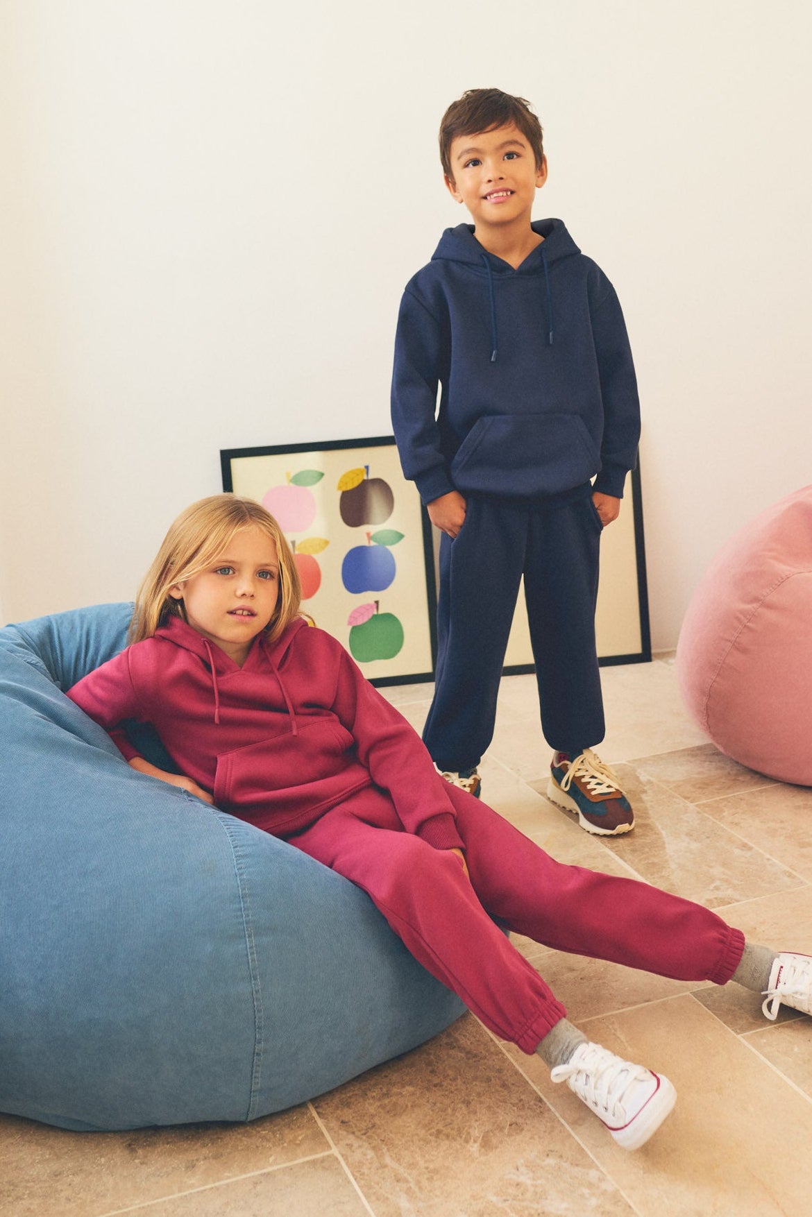 PREVENTA Chándal deportivo de niña afelpado sudadera y jogger rosa