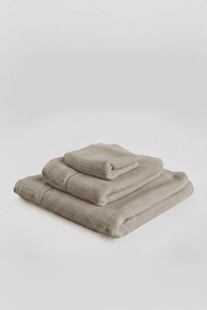 Juego de 3 toallas beige | MUYDEMI