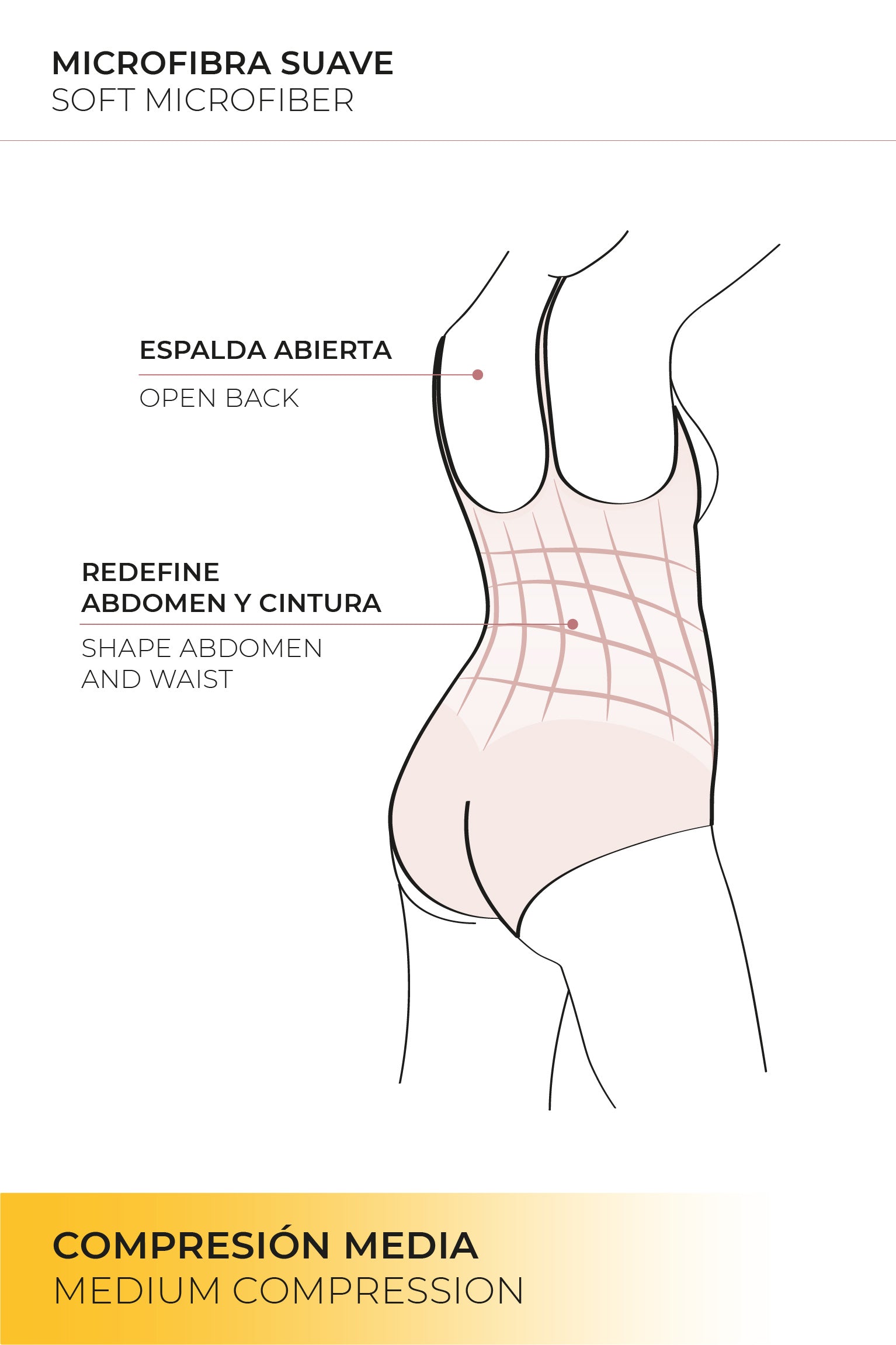 Body-up reductor braga de tul visón