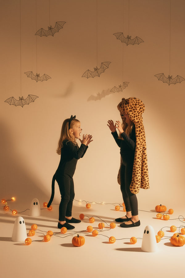 Conjunto Halloween infantil camiseta & leggings negros