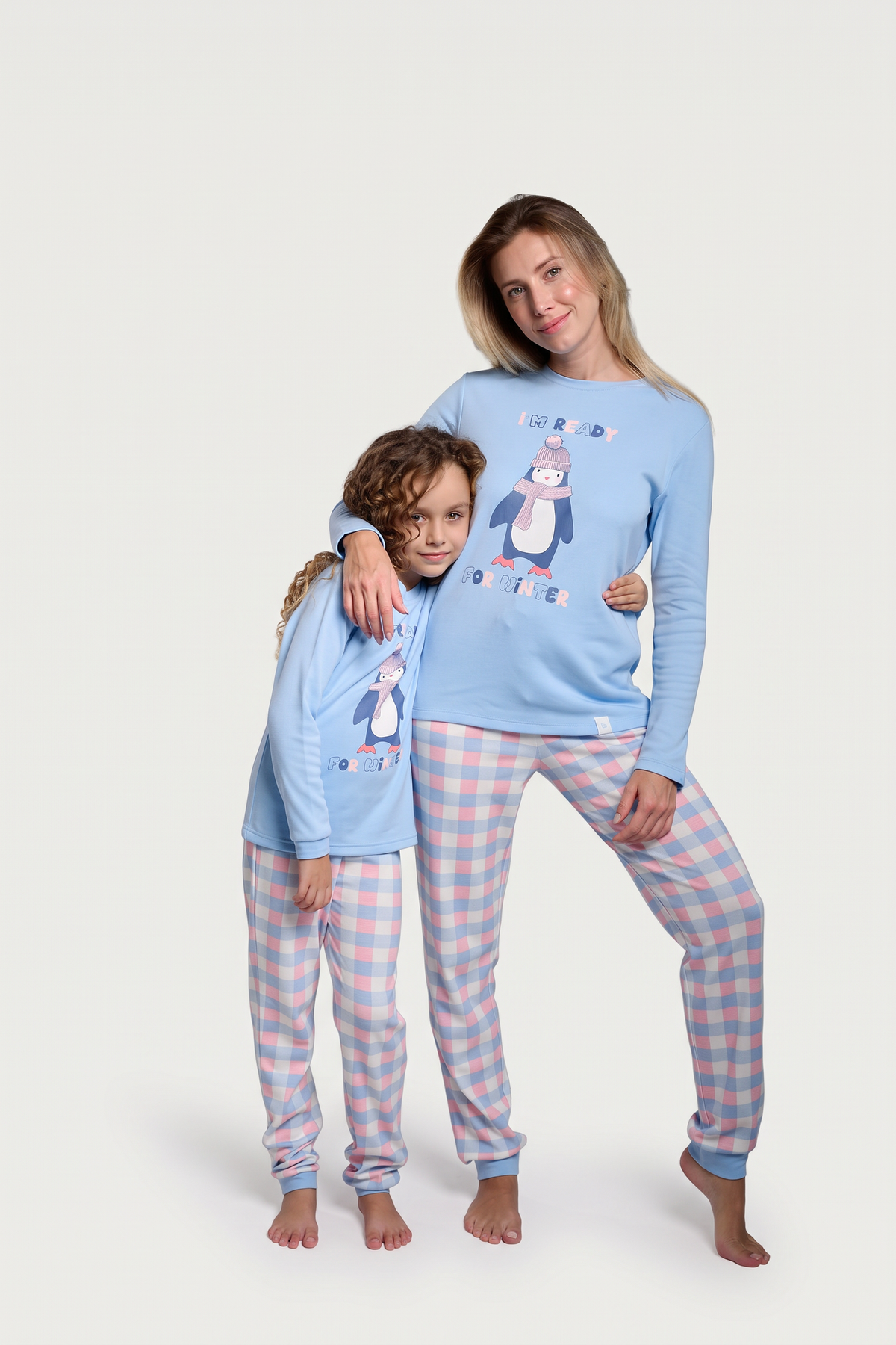 Pijama largo afelpado mujer estampado Winter con cuadros