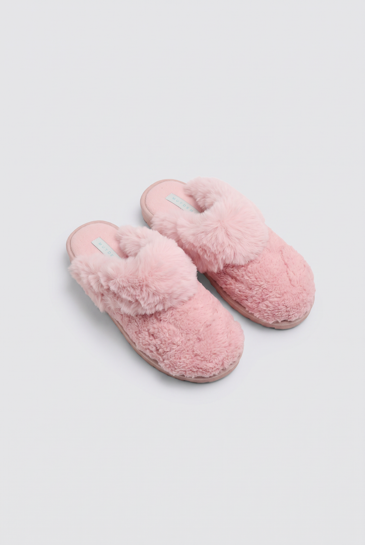 Zapatillas de casa de pelo suave rosa