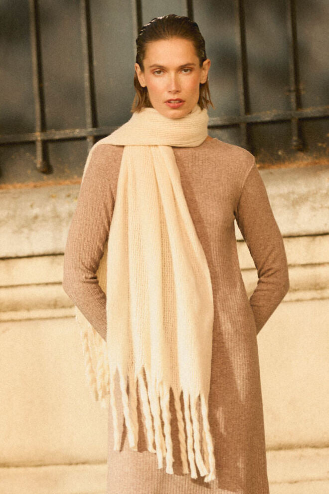 Bufanda lisa beige