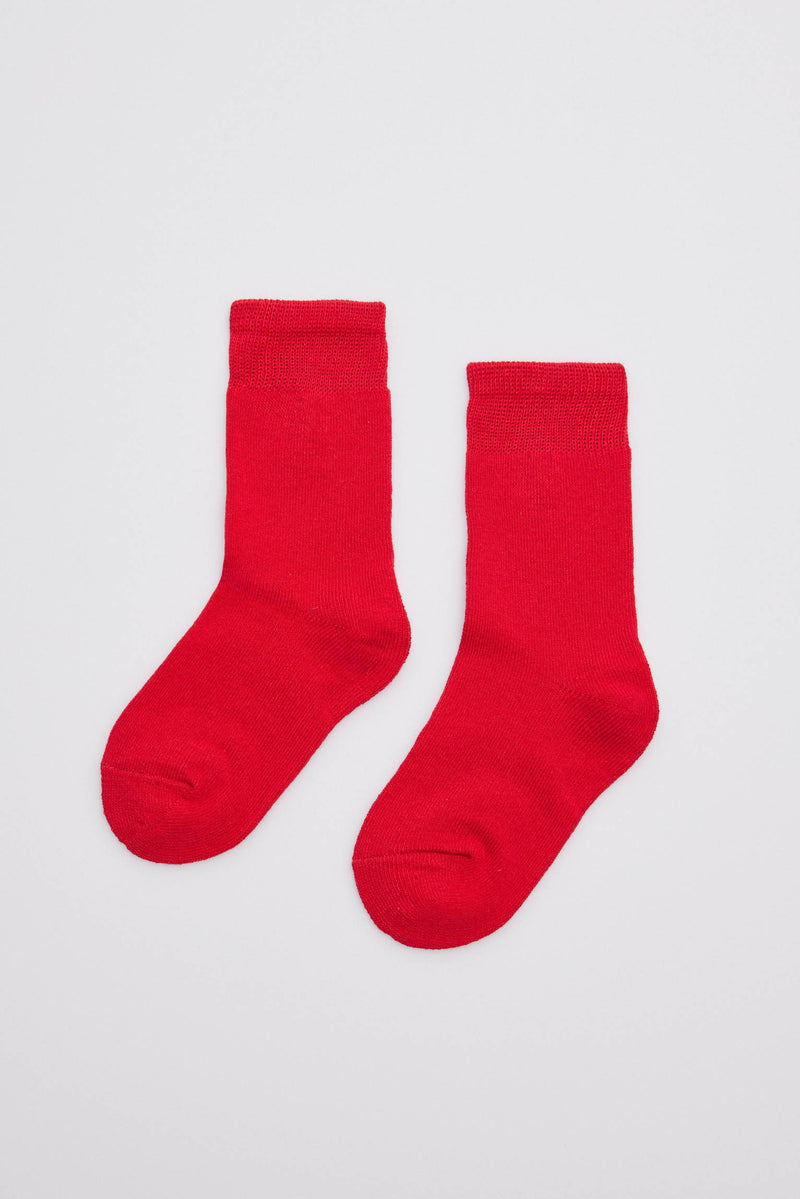 02814 1 calcetin infantil algodon - Rojo