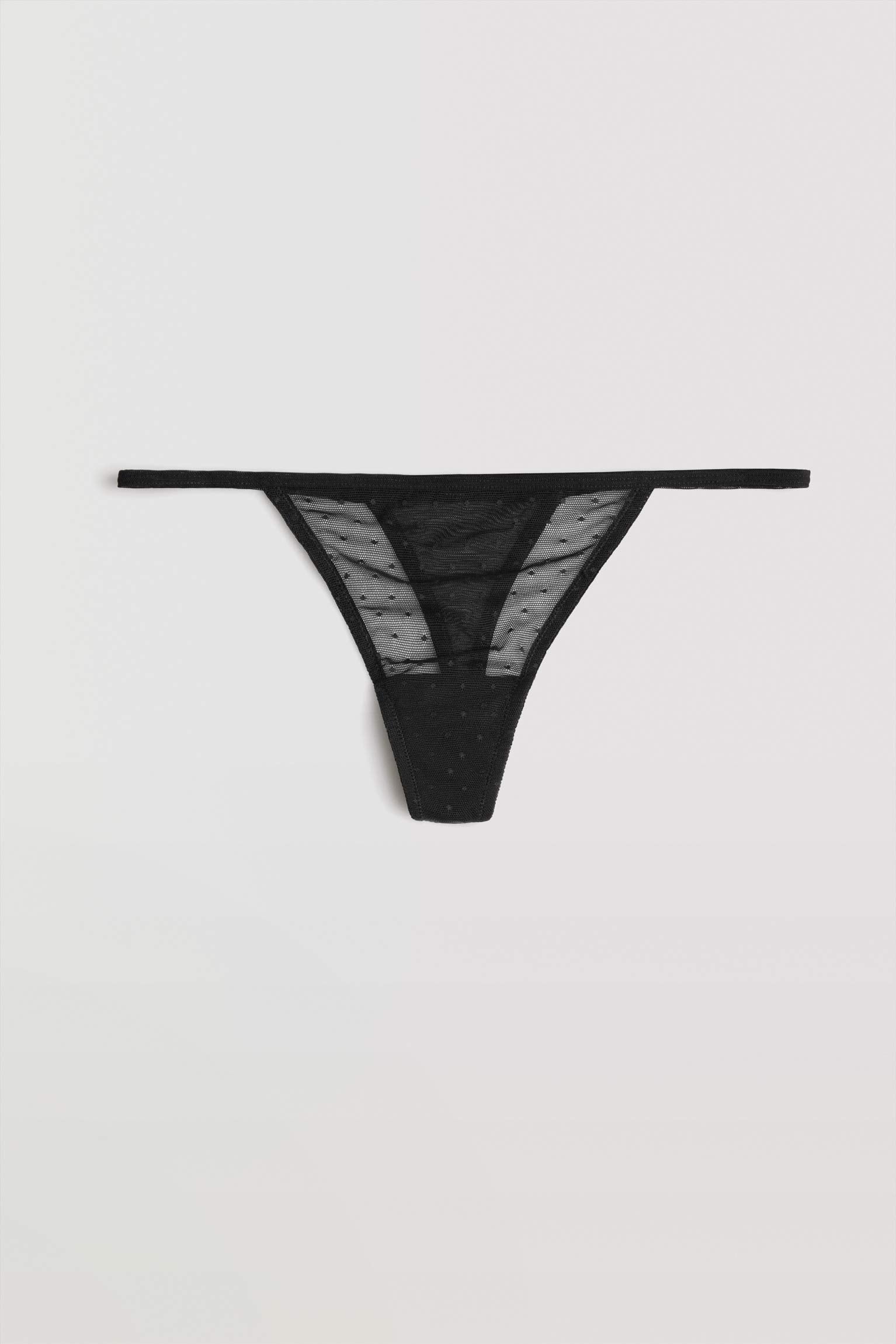 10663-4-conjunto-camison-con-aro-tanga-mujer-ysabel-mora - Negro