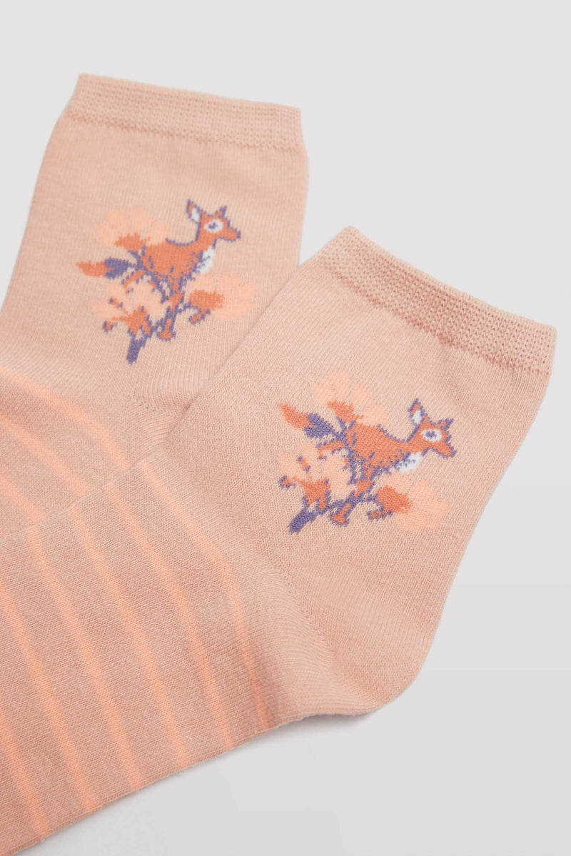 Printed cotton socks pack of 4