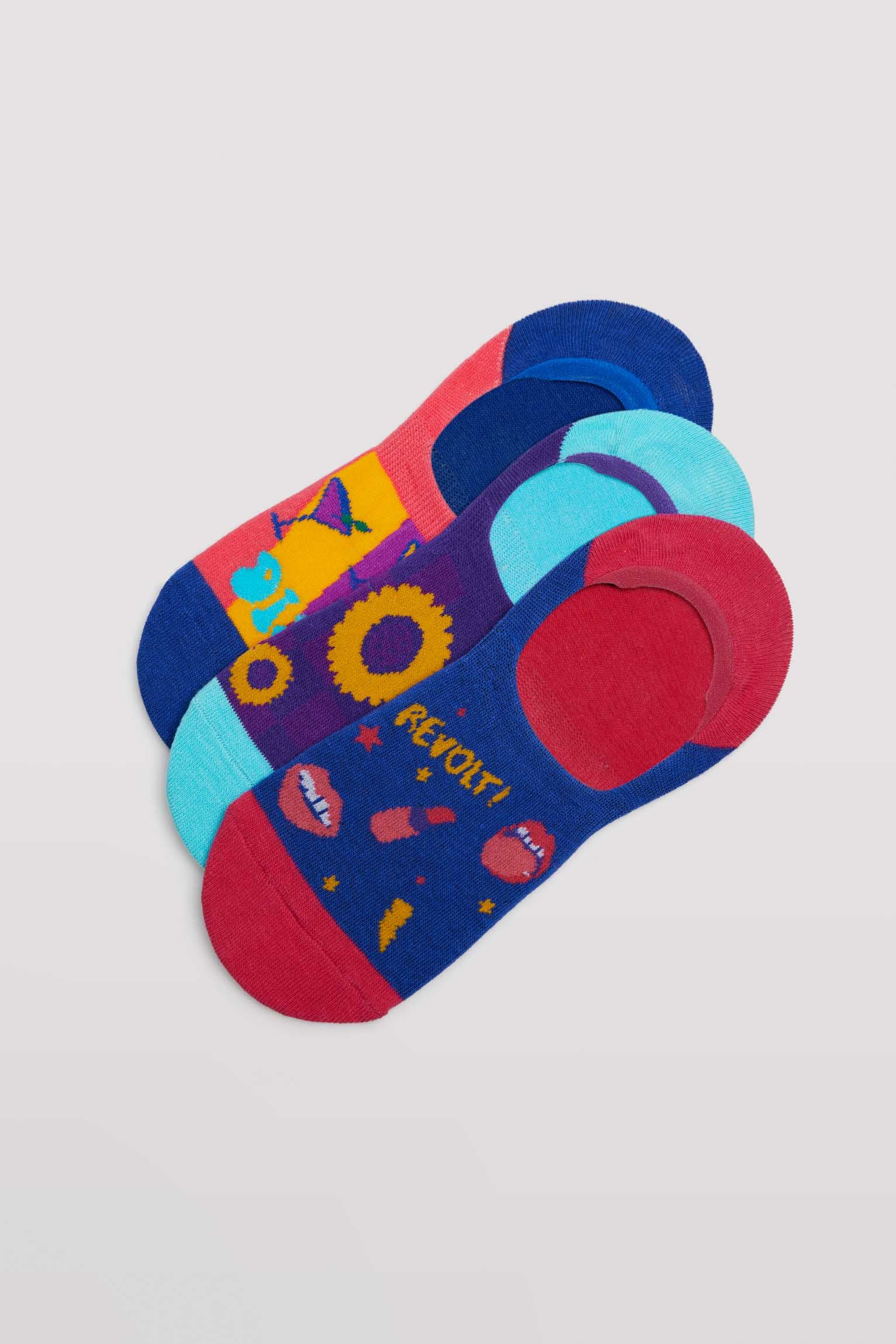 Pinkies invisibles estampados Disco Sockarrats pack de 3