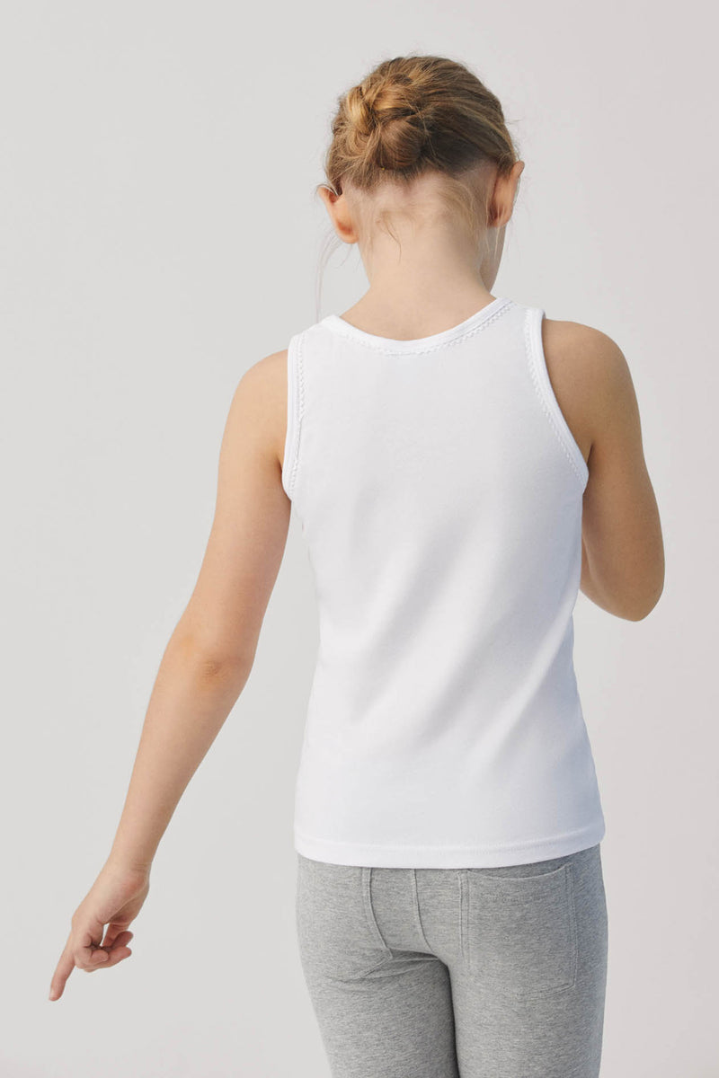 18306 3 camiseta interior infantil tirantes - Blanco