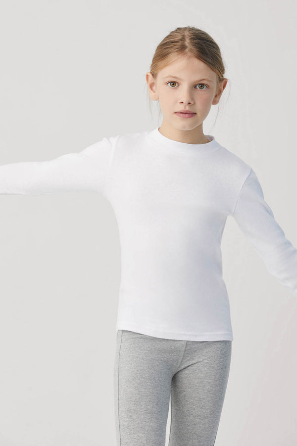 18308 1 camiseta interior infantil manga larga - Blanco