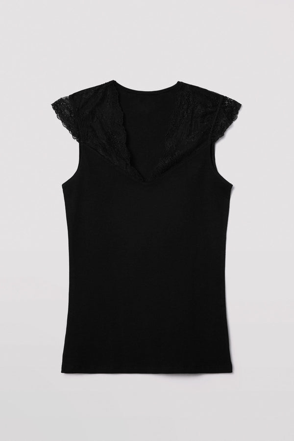 19450-2-camiseta-sin-mangas-mujer-ysabel-mora - Negro