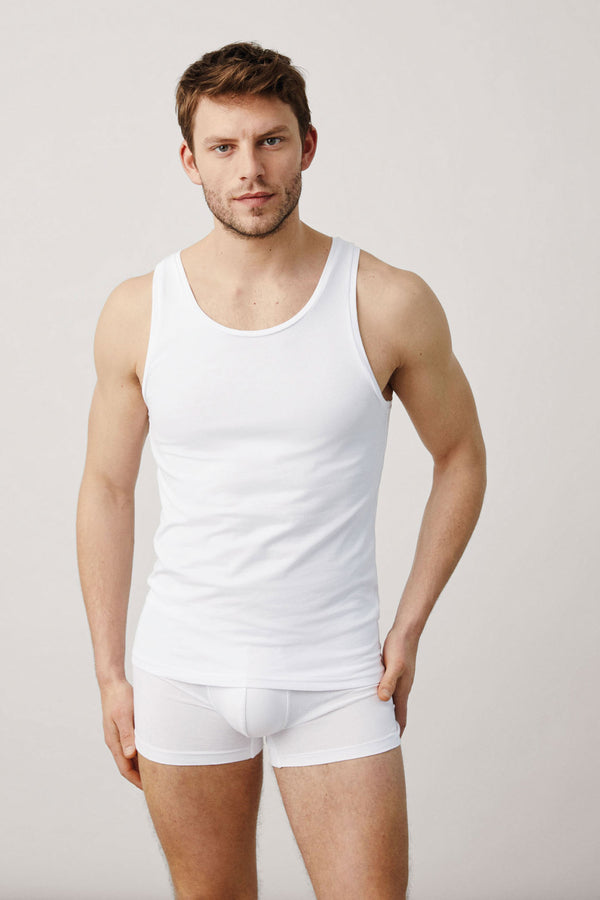 20104 1 camiseta interior tirantes hombre - Blanco