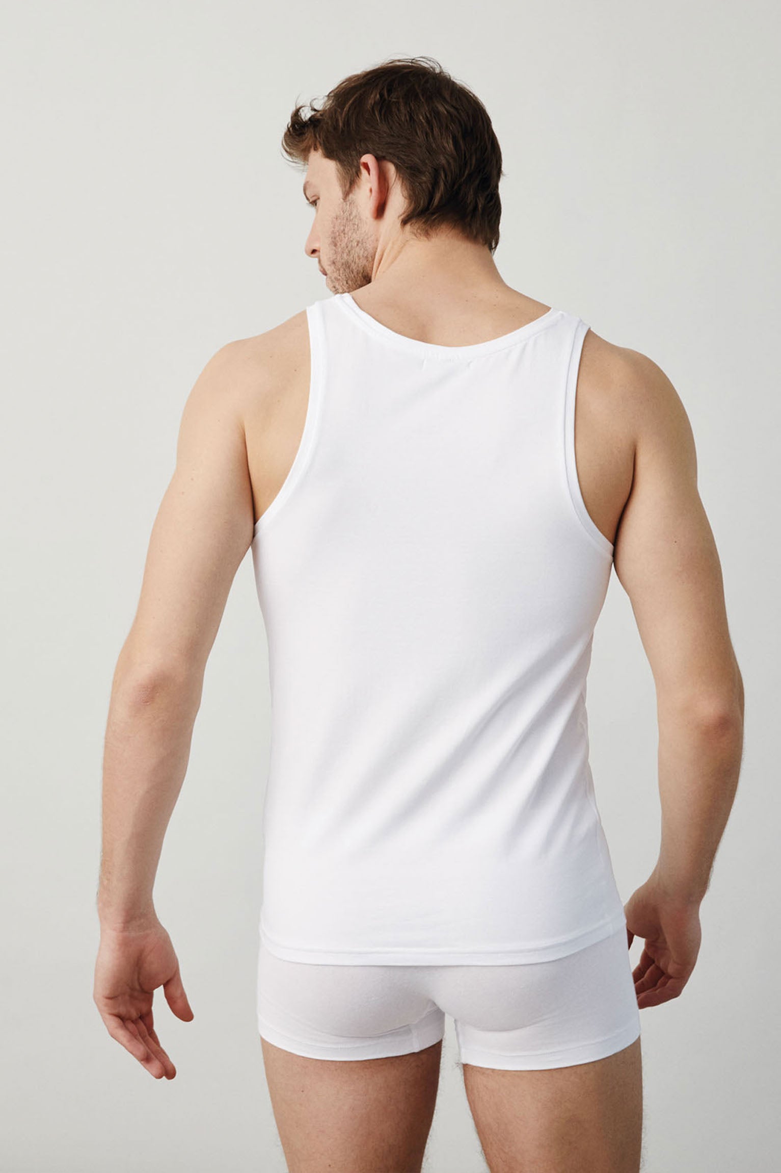20104 3 camiseta interior tirantes hombre - Blanco