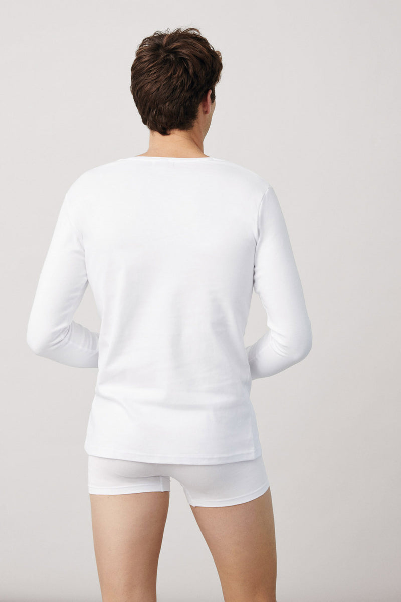 camiseta interior térmica, manga larga, algodón 100%, ysabel mora.