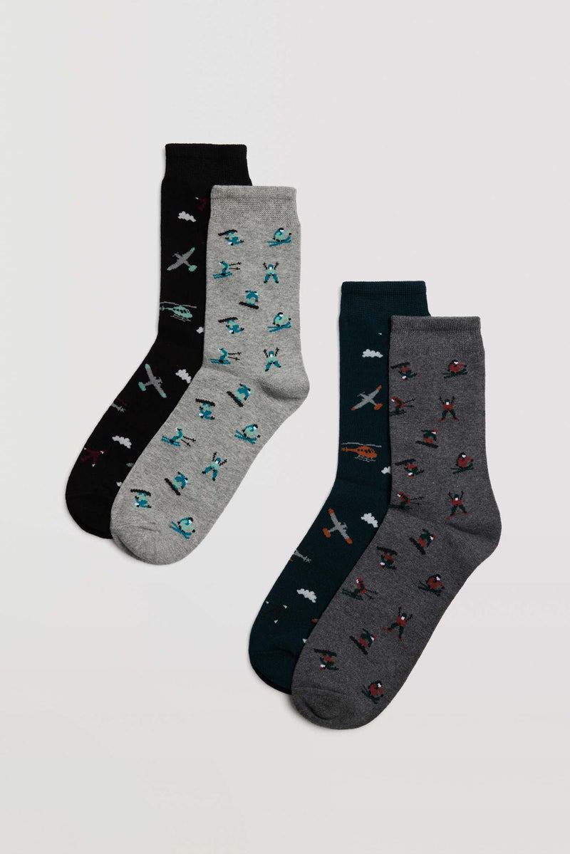 Pack de 5 calcetines largos combinados - Calcetines - ROPA INTERIOR, PIJAMAS - Hombre 