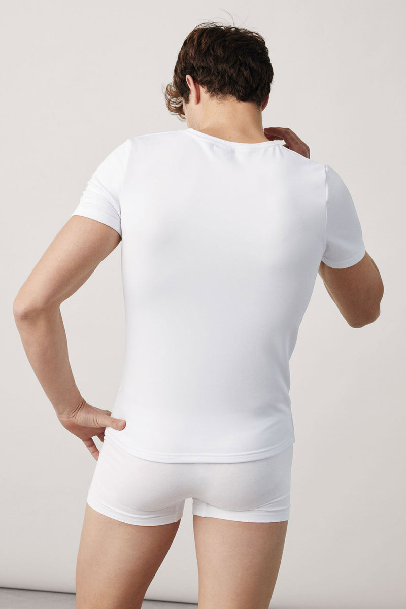 70100 3 camiseta interior termica manga corta - Blanco