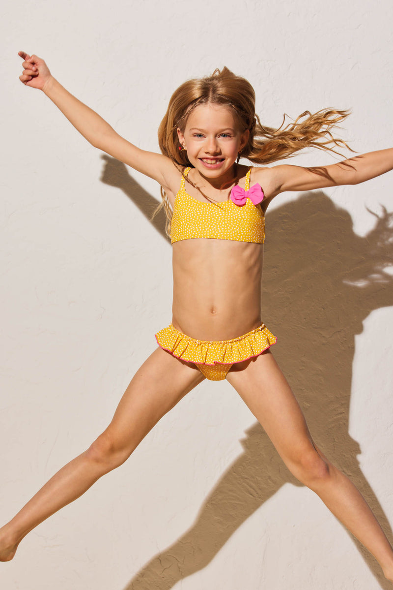 Bikini Infantil Dots Amarillo – Ysabel Mora